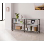 Glass and Black Nickel Bookcase