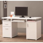 Contemporary Computer Desk, White
