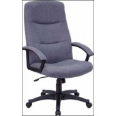 Gray Fabric Upholstered High Back Executive Swivel Office Chair 