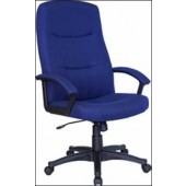 Navy Fabric Upholstered High Back Executive Swivel Office Chair 