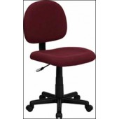 Burgundy Fabric Mid Back Ergonomic Task Chair 