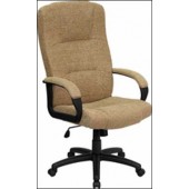 High Back Executive Beige Patterned Fabric Office Chair 