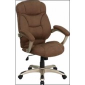 Brown Microfiber High Back Office Chair 