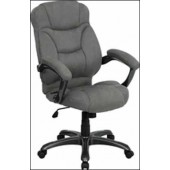 Gray Microfiber High Back Office Chair 