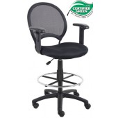 Boss Mesh Back Drafting Chair with Adjustable Arms B16216