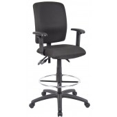 Boss Multi-Function Fabric Drafting Stool W/Adjustable Arms