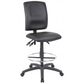 Boss High Back Drafting Chair in LeatherPLUS B1645