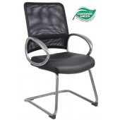 BOSS Mesh Back Guest Chair W/Pewter Finish