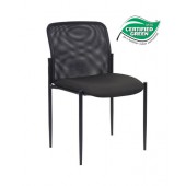 Boss Black Mesh Stack Chair B6919