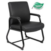 Heavy Duty 300 Lb Capacity Black Guest Chair