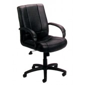 Boss Leather Mid-Back Office Chair B7906