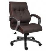 Boss Mid Back Executive Swivel Brown B8776P-BN