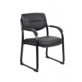 Boss Guest Chair in Black LeatherPlus B9519