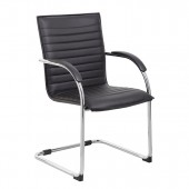 Boss Chrome Frame Side Chair Set Of 2 - Black