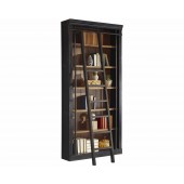 Toulouse Bookcase with Ladder by Martin Furniture, Aged Ebony IMTE4094