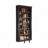 Toulouse Bookcase with Ladder by Martin Furniture, Aged Ebony IMTE4094