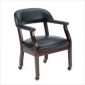 Boss Black Bankers Guest Chair on Casters B9545-BK