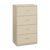 basyx by HON 400 Series 30" Putty Four Drawer Lateral File 