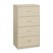 basyx by HON 400 Series 36" Putty Four Drawer Lateral File 