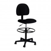 Bruce Black Fabric Drafting Chair 