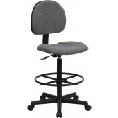 Drafting Stool - Gray Fabric - Multi-Functional