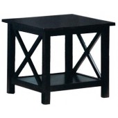 Dark Espresso End Table with Shelf