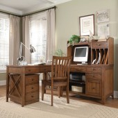 Hearthstone Ridge Complete Desk Set by Liberty Furniture (mobile file cabinet not included)