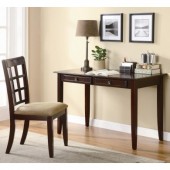 Newton Collection 2pc Writing Desk Set Dark Amber Finish