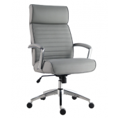 Softy Gray Vegan Leather Desk Chair Tall by Parker House