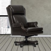 Leather Desk Chair DC#105-PBR
