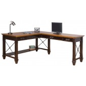 Hartford Open L-Shaped Desk, Ebony