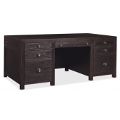 Hooker Furniture Home Office Driftwood Executive Desk, Burnt Timber Finish