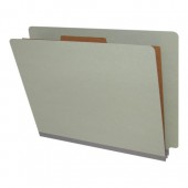 Pressboard Green or Gray End Tab Letter Folders