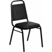 Black Stack Chair with Trapezoidal Back