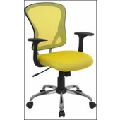 Yellow Mesh Executive Office Chair 