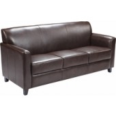 Brown Bonded Leather Sofa