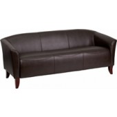 Brown Bonded Leather Sofa