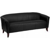 Black Bonded Leather Sofa