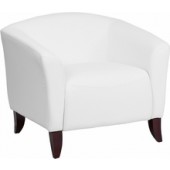 Cherry, White Reception Chair