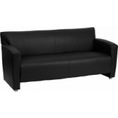 Black Bonded Leather Sofa