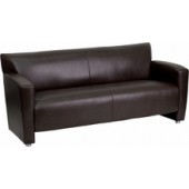 Brown Bonded Leather Sofa