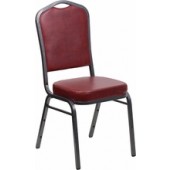 Burgundy Vinyl Banquet Chair