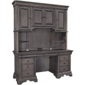 Sinclair Credenza Desk & Hutch by Aspenhome 