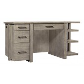 Platinum 60" Desk with Open Shelves by Aspenhome