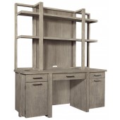 Platinum Credenza Desk and Hutch by Aspenhome