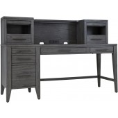 Preston Single Pedestal Desk with Hutch by Aspenhome