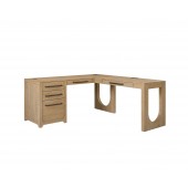 Canyon Drive L-Shaped Pedestal Desk with Open Return by Martin Furniture