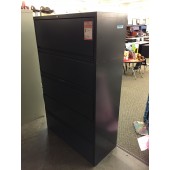 Five Drawer Charcoal Grey Lateral Filing Cabinet 