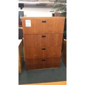 Honey Four Drawer Lateral File Cabinet