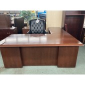 Used Cherry Finish L Desk